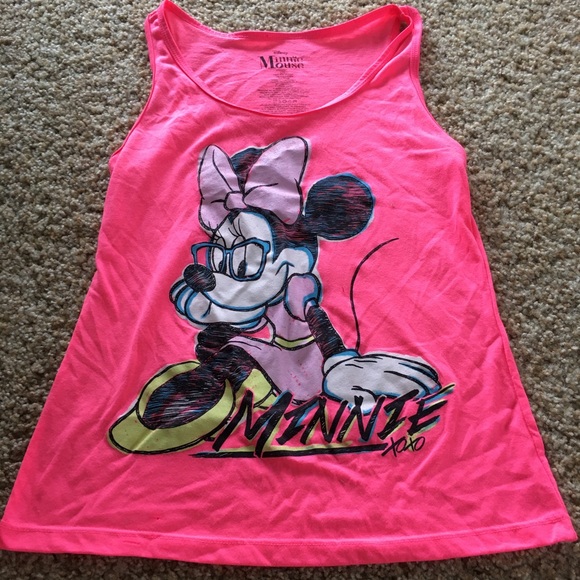 Hot pink Disney Minnie Mouse logo tank - Picture 1 of 3
